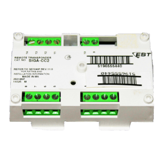 Edwards SIGA-CC2 Installation Sheet