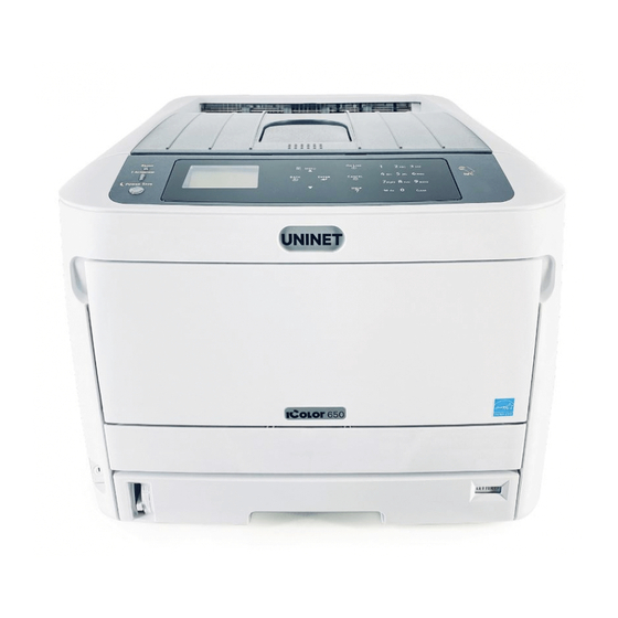 Uninet IColor 650 Toner Printer Manuals