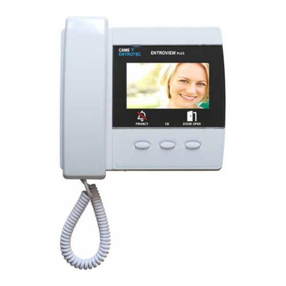 CAME ENTROTEC Entroview+ User Manual