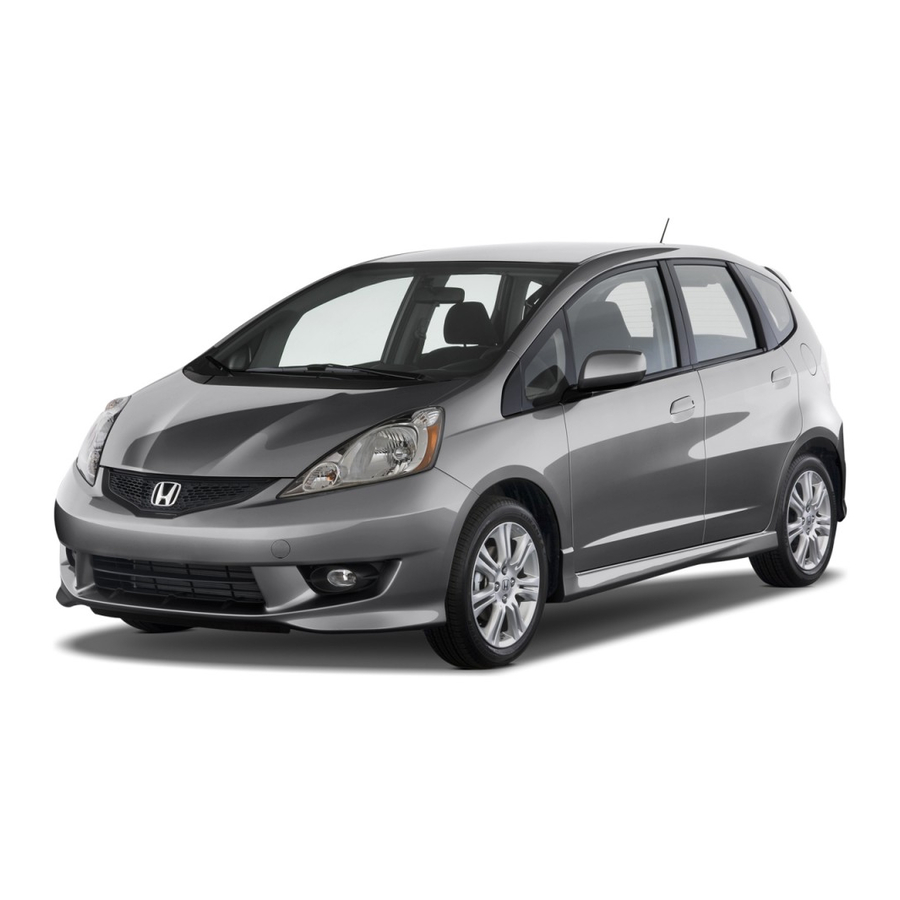 Honda 2009 Fit Navigation Manual
