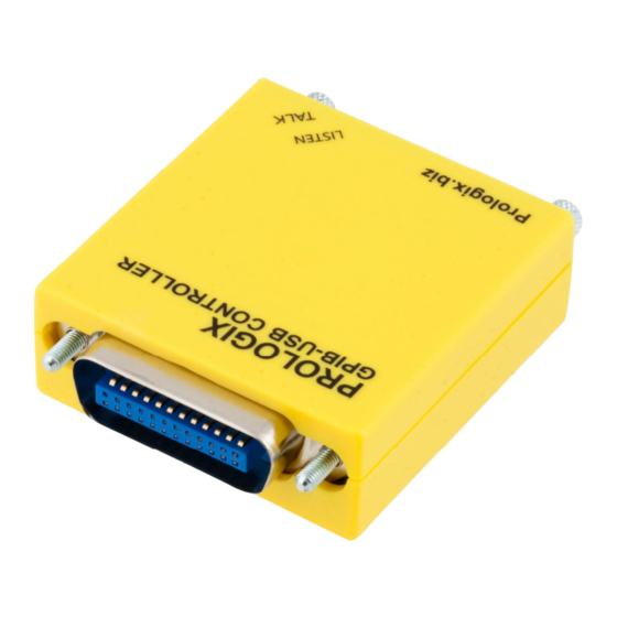 User Manuals: Prologix GPIB-USB Controller USB to GPIB