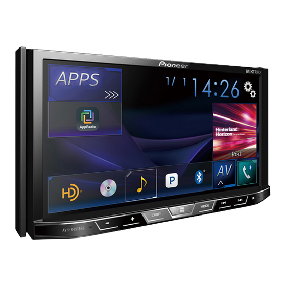 Pioneer AVH-X491 BHS Owner's Manual