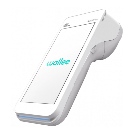 wallee PAX A920Pro User Manual