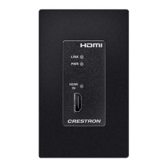 Crestron HD-TX-4KZ-101-1G Getting Started