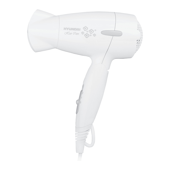 User Manuals: Hyundai HD 106B Hair Dryer