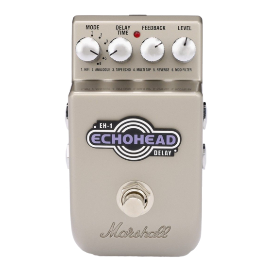 Marshall Amplification Echohead Owner's Manual
