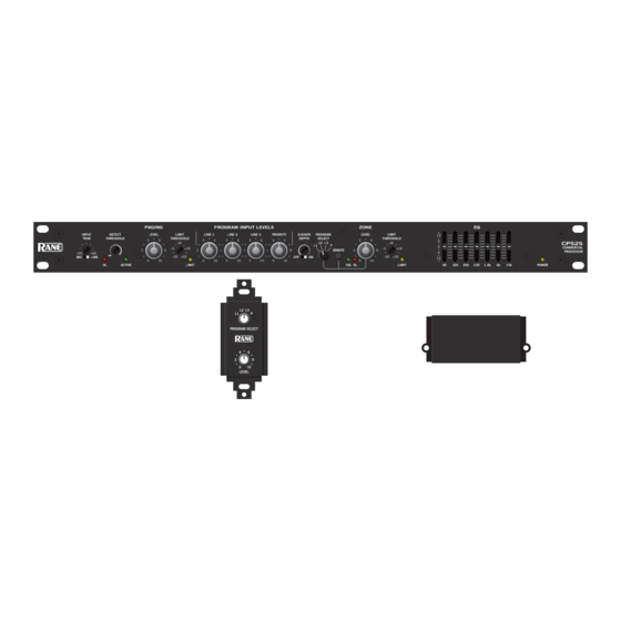 Rane CP52S Installation Manual