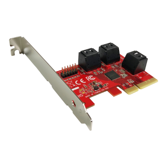 StarTech.com 6P6G-PCIE-SATA-CARD Quick Start Manual