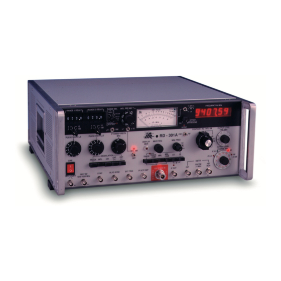 Aeroflex RD-301A Maintenance Manual