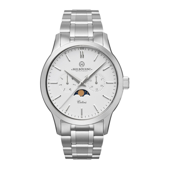 Melbourne COLLINS MOONPHASE QUARTZ Owner's Handbook Manual