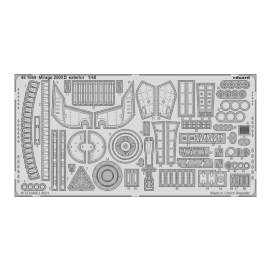 Eduard Mirage 2000D exterior Assembly Instructions