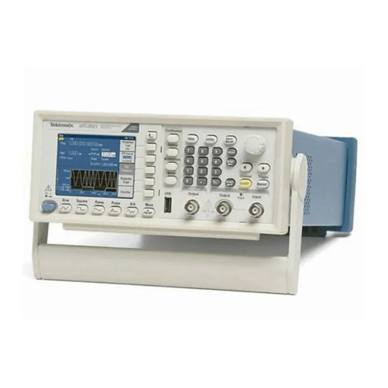 Tektronix AFG2021-BR Instructions