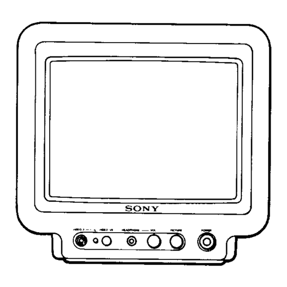 Sony XVM-80 Mobile Color Monitor Manuals