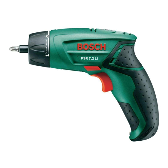 Bosch PSR 7,2 LI Original Instructions Manual