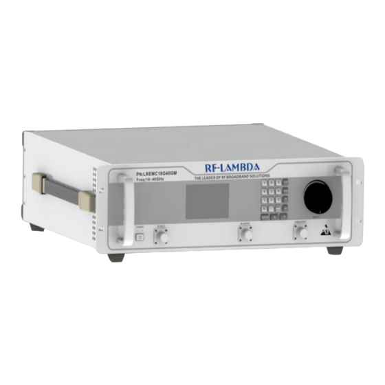 RF-Lambda REMC18G40GN Manual