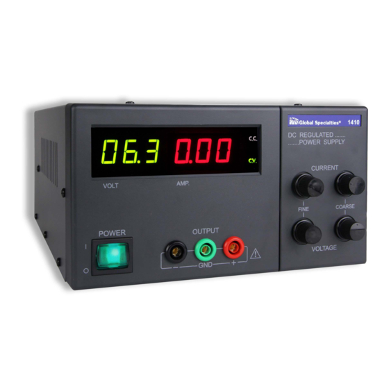 Global Specialties 1410 User Manual