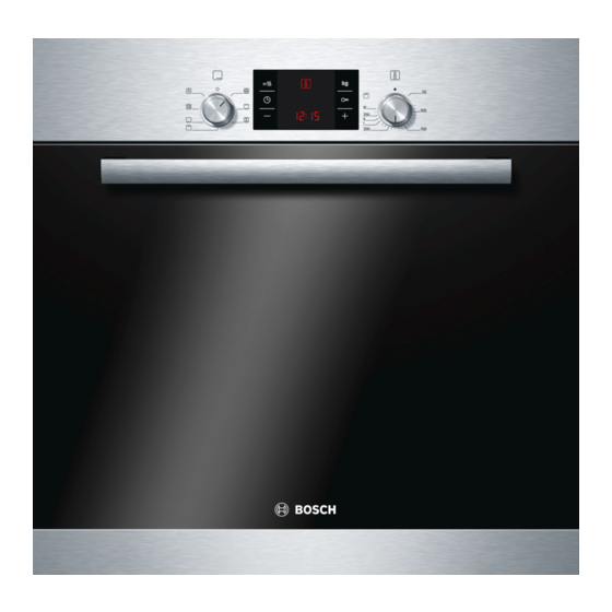 Bosch HBA24B1 0 Series Instruction Manual