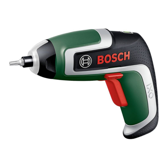 Bosch IXO Professional Manuals