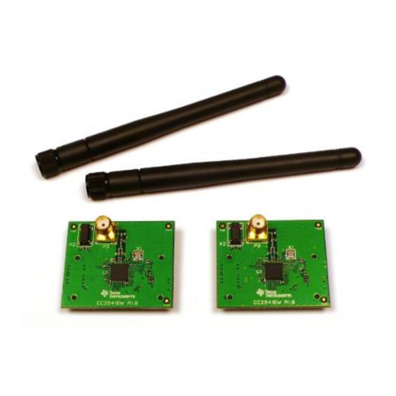 Texas Instruments CC2541EM Quick Start Manual
