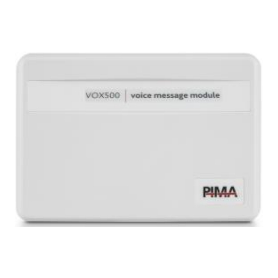 Pima VOX500 Installation Instructions