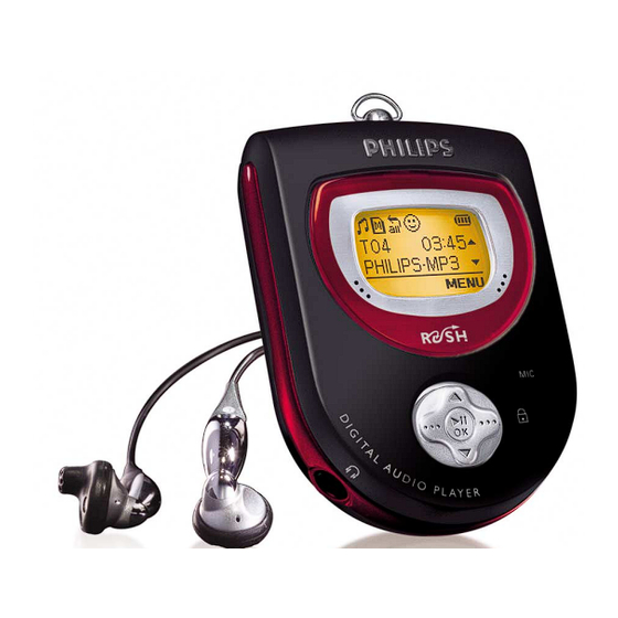 Philips RUSH SA238 Specifications