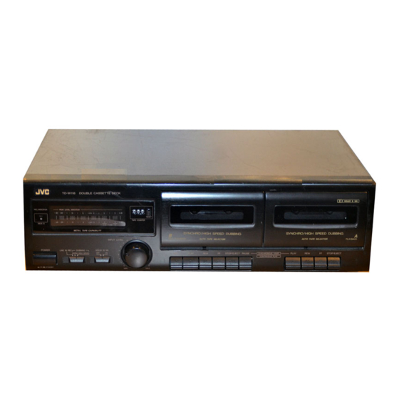JVC TDW118BK - Dual Cassette Deck Manuals