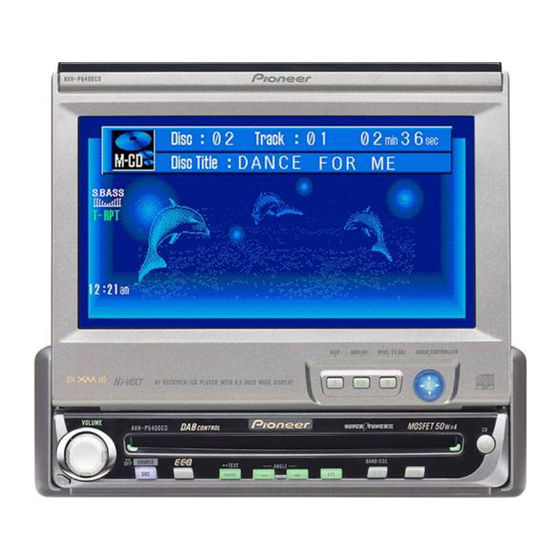 Pioneer AVH-P6400CD UC Service Manual