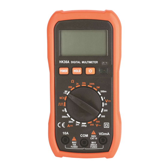 User Manuals: Malmbergs HK36A Digital Multimeter