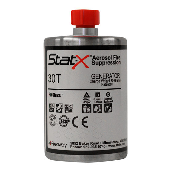 Stat-X 30T Owner's Manual