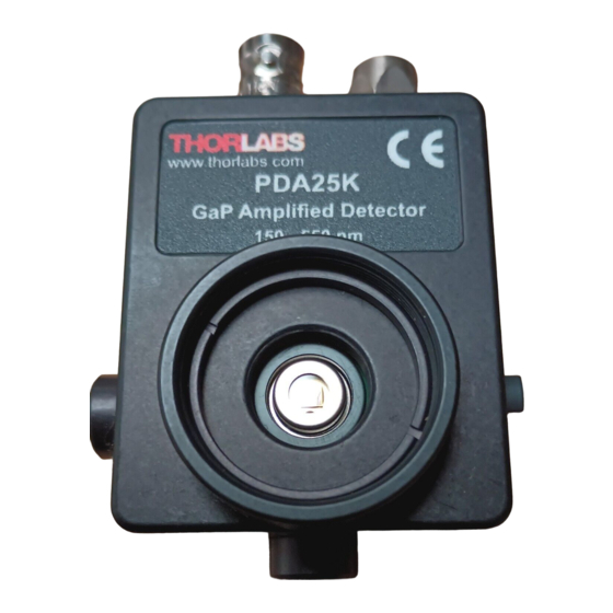THORLABS PDA25K Operating Manual