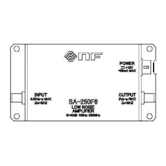 NF SA-250 Series Manuals