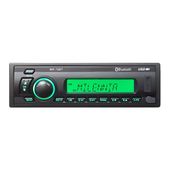 Prospec MIL-MR70BT Operation Manual