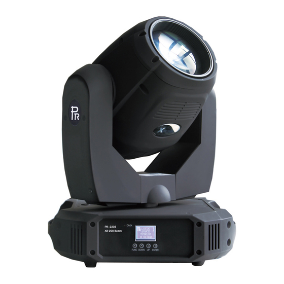 PR Lighting PR-2203 XR 200 Manual