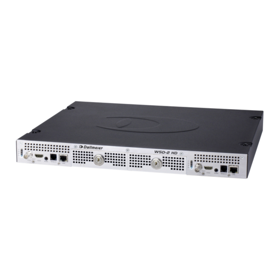 dallmeier WSD-2 HD Installation And Configuration Manual