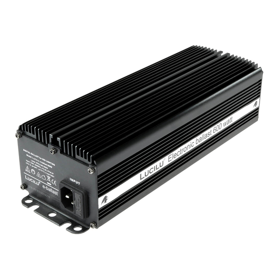 Prima Klima LuciLu e-ballast 250W Quick Start Manual