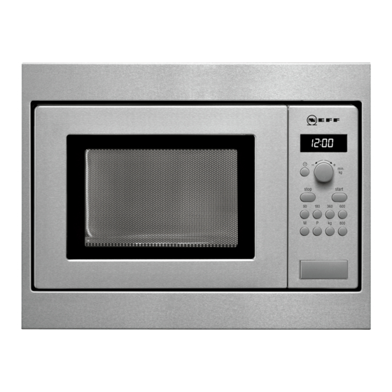 NEFF H53W50N3GB Built-in Microwave Oven Manuals