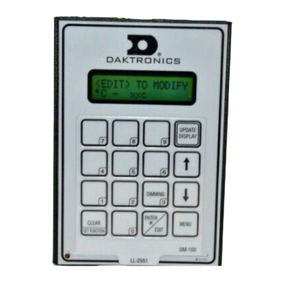 Daktronics DM-100 Gen III Quick Manual