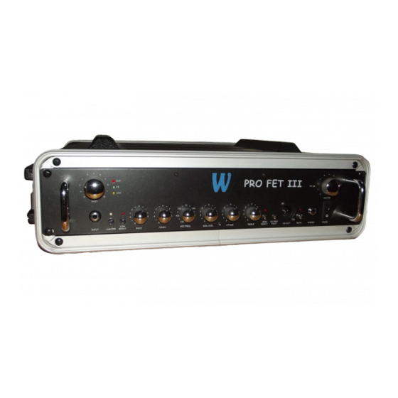 Warwick Pro Fet III Specifications