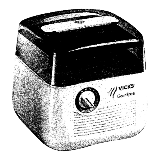 Vicks V3900 Series Use And Care Manual