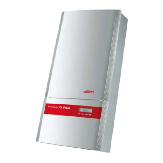 Fronius  IG Plus 70 Operating Instructions Manual