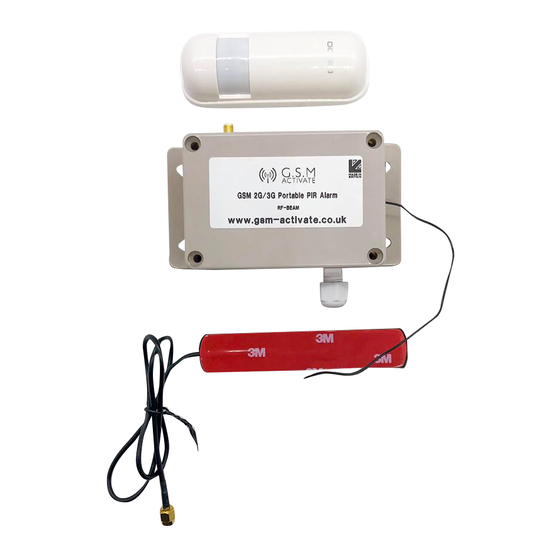 User Manuals: G.S.M Activate 2G RF PIR Portable Alarm