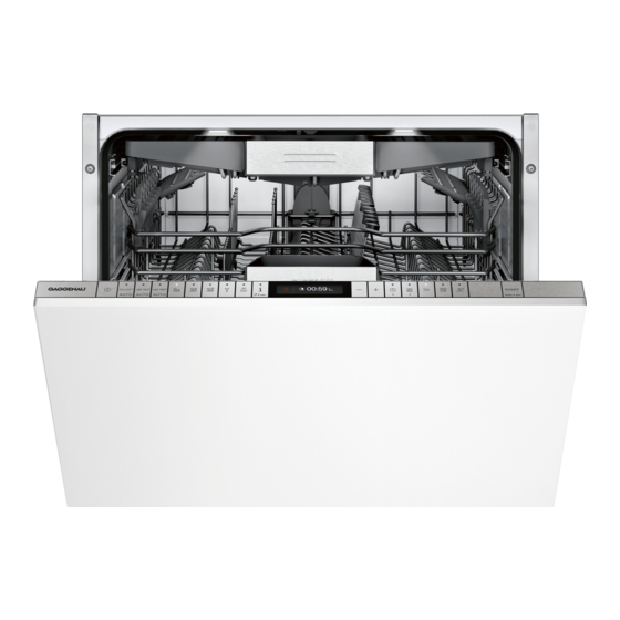 Gaggenau DF 280 760 Integrated Dishwasher Manuals