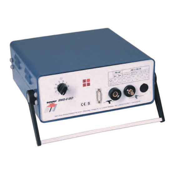 Soyer BMS-6 Operating Instructions Manual