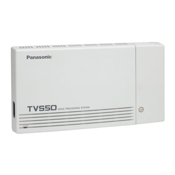 Panasonic KX-TVS50 Installation Manual