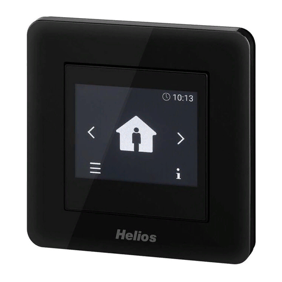 Helios KWL-BE Touch Installation And Operating Instructions Manual