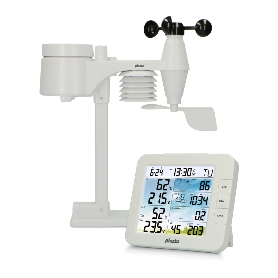 Alecto WS5400 - Weather Station Manual