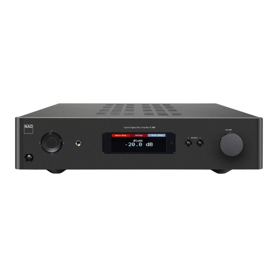 NAD C368 Quick Setup Manual