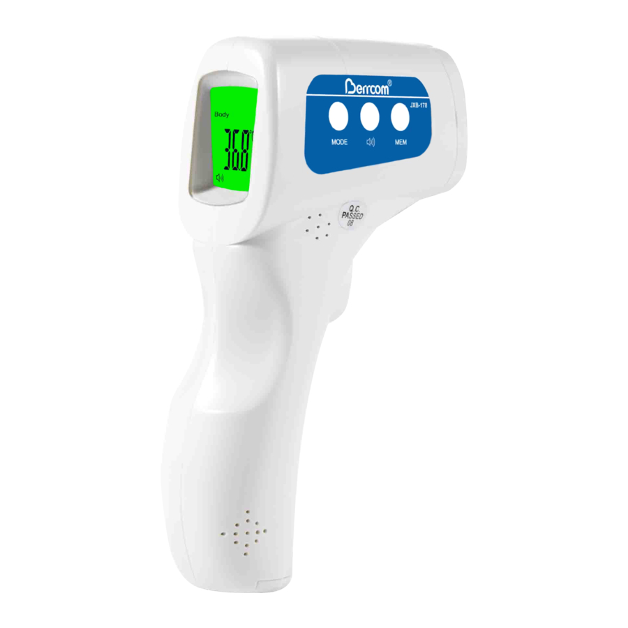 Berrcom JXB-178 - Non-Contact Infrared Thermometer Manual