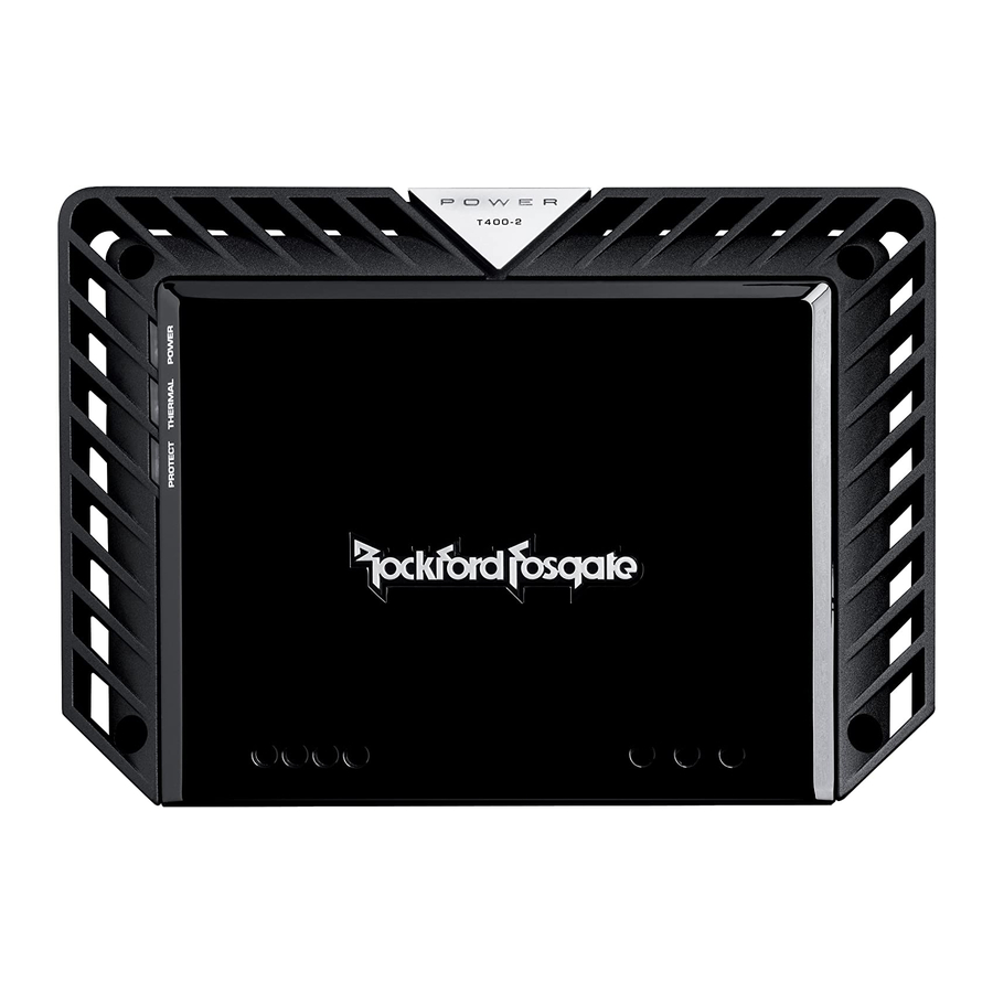 Rockford Fosgate T400-2 Installation And Operation Manual