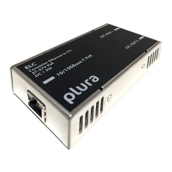Plura ELC Functional Description And Specifications